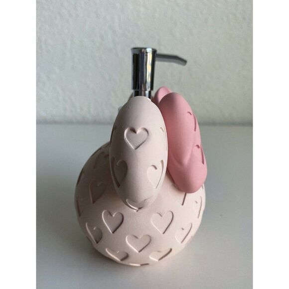 DISNEY Minnie MOUSE Pink Heart PRINT SOAP Lotion DISPENSER WITH PUMP New - Picture 5 of 7